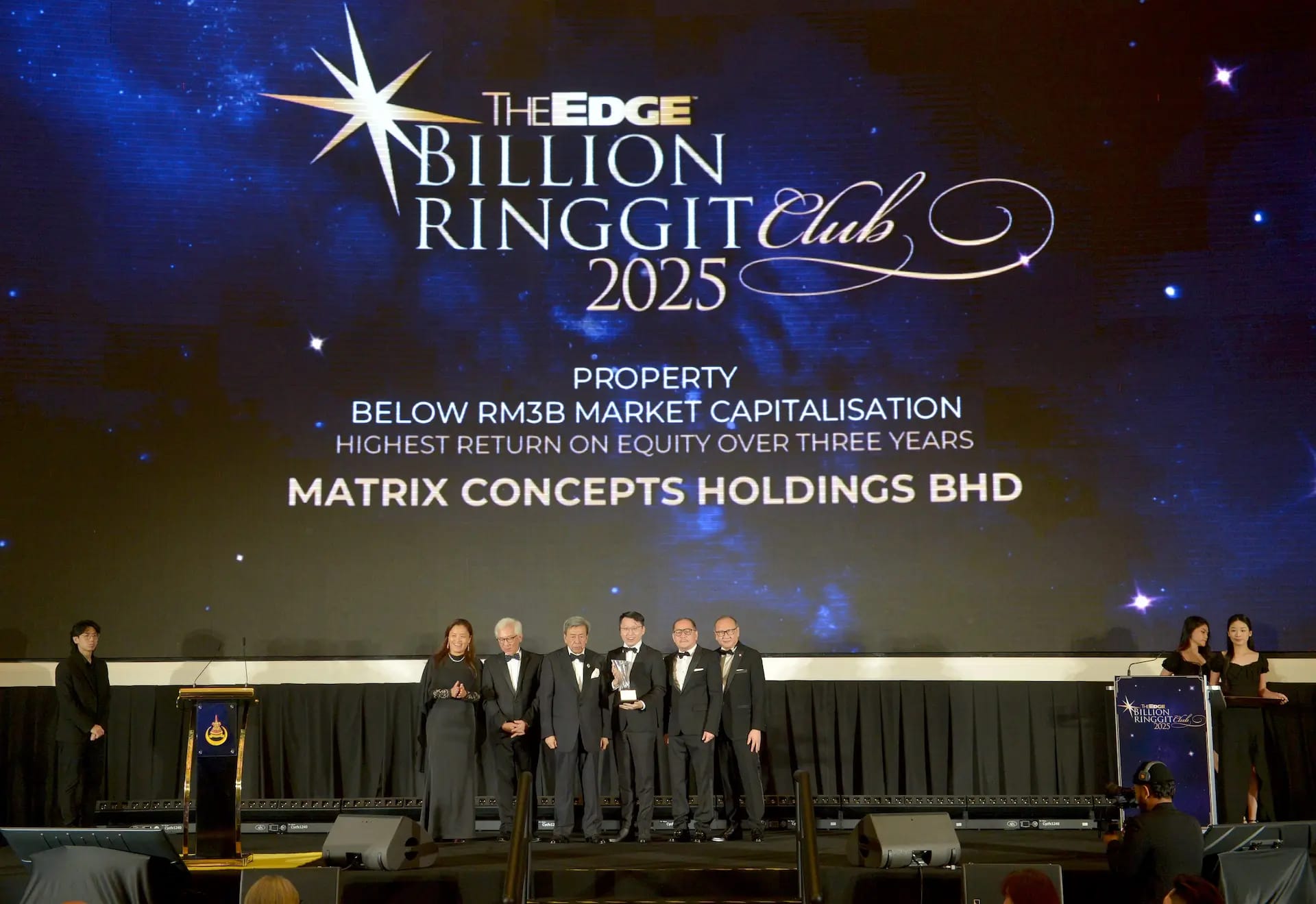 Matrix Concepts Celebrates Recognition at The Edge Billion Ringgit Club 2025, Among Malaysia’s Top Corporate