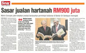 Sasar Jualan Hartanah RM900juta - Sinar Harian